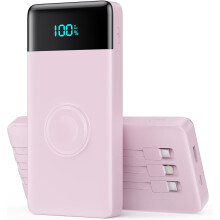Prenosná powerbanka s kapacitou 10800 mAh so vstavanými káblami a nabíjačkou pre iWatch, QC4.0+PD25W, 6 výstupov, kompatibilná s iPhone