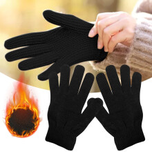 Lámhainní Cniotáilte Geimhridh do Mhná agus d'Fhir, Lámhainní Boga Leaisteacha Lánmhéaracha, Lámhainní Te Unisex6-Phacáiste le haghaidh