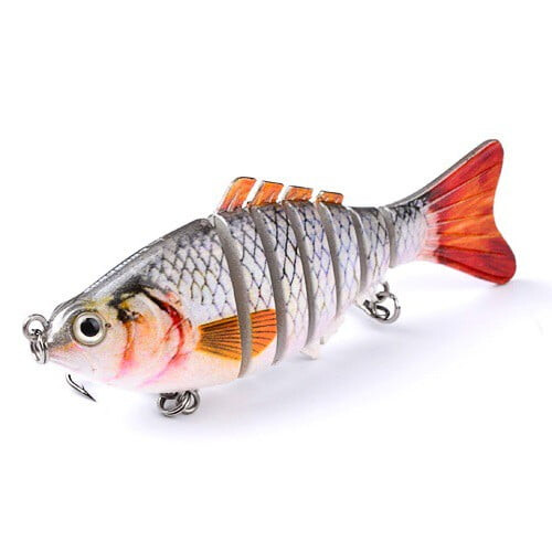 Stück 10 cm 15,5 g Wurm-Angelköder 7-Segment-Crankbait Hard Slow Lures Kunstköder