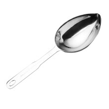 Cuillère doseuse ovale argentée en acier inoxydable JPLZi, demi-tasse