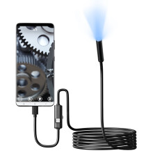 Endoscope Camera with 6 LED Light,Borescope Inspection Cameras Waterproof Snake Cameras for Cellphone PC