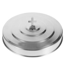 1. Plateau de communion empilable en acier inoxydable, porte-gobelets de 39 compartiments avec couvercle pour les offices et les cérémonies