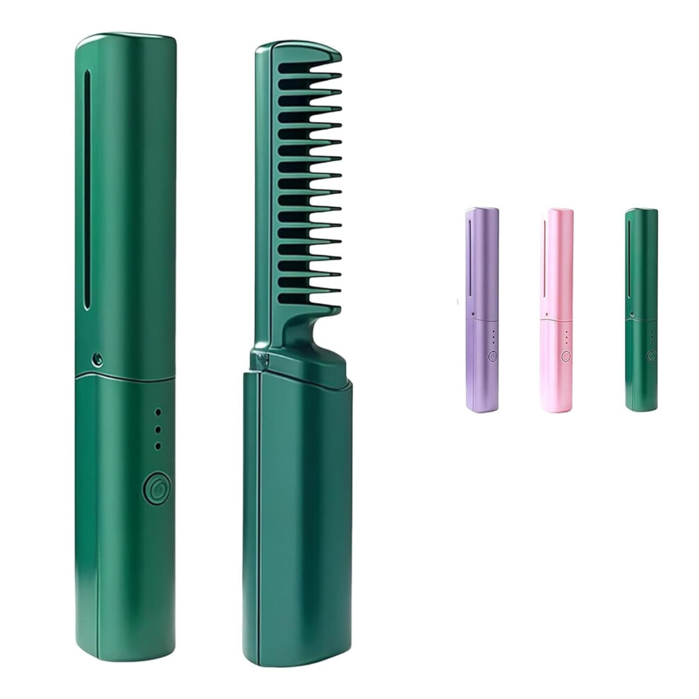 Hairdressing Comb Ceramic Straightening 2-in-1 Cordless