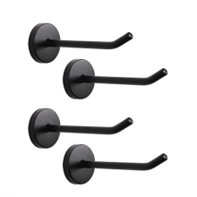 Patère murale en forme de nez d'éléphant, noir mat, lot de 100 mm