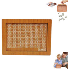 Houten spaarkluis met doelenteller, 1 stuk