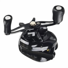 Baitcasting-Rolle mit Bissanzeiger und Tiefenanzeige
