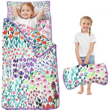 Floral Print Toddler Nap Mat with Carry Bag