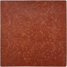 Bileog Leathair Fhíor Cearnógach 25x25cm Sienna
