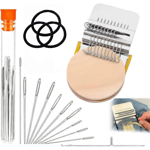 Patch Maker Webstuhl-Set – Mini-Webwerkzeug mit Nadeln &