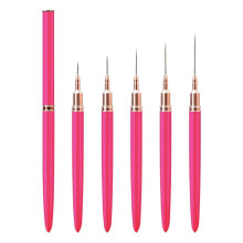 Metalliska nagelkonstborstar Liner Set 5 st 4-25 mm