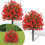 Artificial Topiary Ball Tree with Camellia Flowers21inch 1
