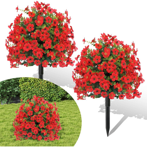 Artificial Topiary Ball Tree with Camellia Flowers21inch