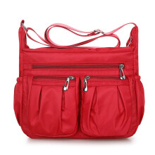 Umhängetasche aus Nylon mit mehreren Fächern – wasserabweisende Crossbody-Tasche für Reisen und Arbeit, verstellbarer Gurt, geräumige Fächer