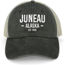 Mesh petten voor heren, baseballpet van mesh voor heren, snapback truckerpet, Juneau Alaska pet