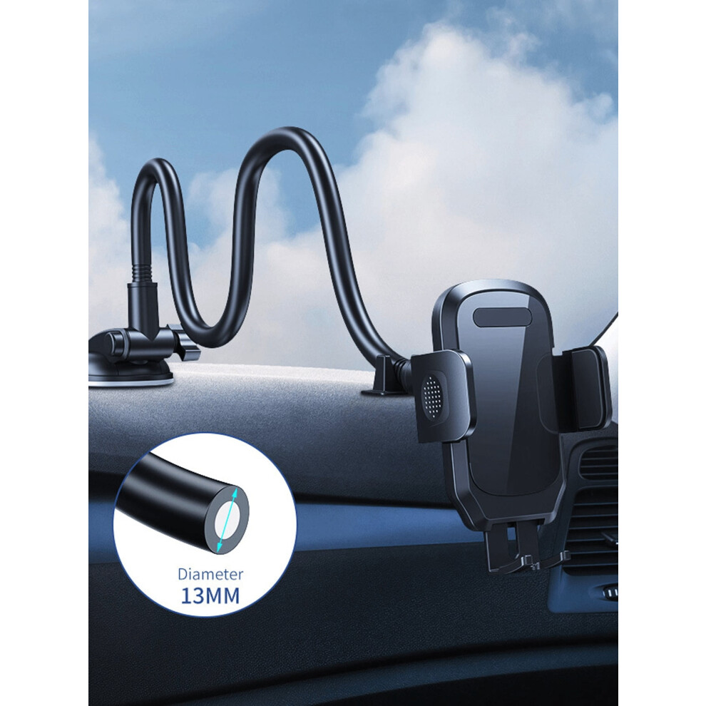 Car Dashboard Phone Holder With Upgraded Suction Cup & 14" Arm Â Compatible With Iphone, Android Black 9555307477662