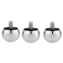 3X Metal Flip Over Top Stainless Steel Top Amazing Toy Gift, Silver
