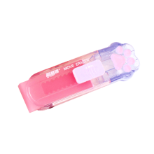 Cat claw-shaped push-pull eraser, with a cute and shiny transparent shell, a stationery gift for teachers and classmates