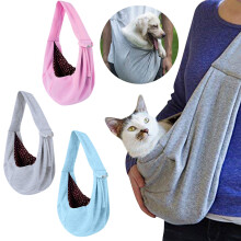 Hands-Free Dog Carrier Sling, Adjustable Padded Strap, Breathable Cotton Tote with Front Pocket – for Pets Up to 12 lbs, Machine Washable