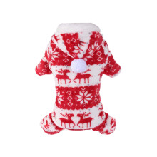 Rentier-Pyjama mit Kapuze, warm, winterlich, mit Schneeflockenmuster