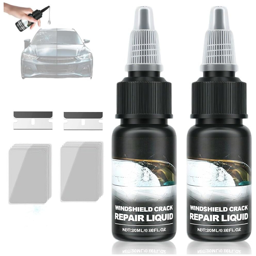Cracks Gone Glass Repair Kit, 2025 Upgrade For Chips & Cracks, Nano Fluid Filler For Star Cracks Â Compatible With Auto Windshields 9399596549873