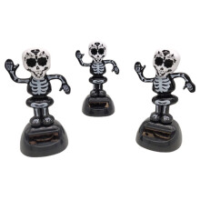 3x Car Solar Decoration Skeleton Bobbleheads Dashboard Toys Interior Supplies Boy Man Birthday Halloween Gift