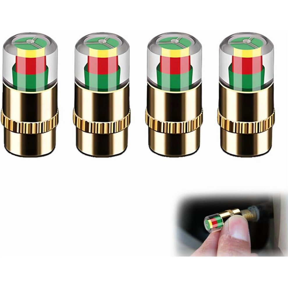 Tire Pressure Monitoring Valve,2.4Bar 36 Psi Tire Pressure Sensor Indicator Easy To Read 3 Color Eye Alert,Fit For Most Cars 9399596549743