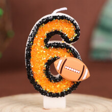 Roman Numeral Birthday Number Candles, Wax Figure Candles with Stand for Celebration Cakes and Special Occasion Party Decor(Orange,6)