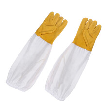 1Pair White Work Gloves Beekeeping Sheepskin Safety Gloves with Good Comfort