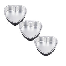 Moule à gâteau en aluminium en forme de cœur de 15 cm avec fond amovible, idéal pour la pâtisserie, les anniversaires et les mariages. Nettoyage