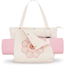 Sac fourre-tout en toile pour tapis de yoga avec plusieurs poches