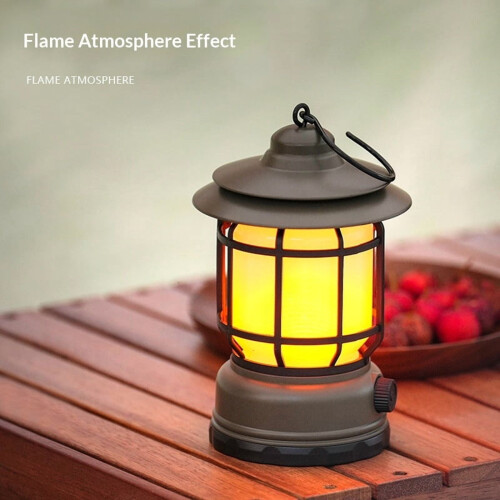 Lanterne de camping vintage rechargeable à LED
