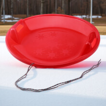 Flotador de nieve rojo para niños, 60 cm, individual, con cuerda de tracción.