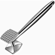 304 Stainless Steel Meat Tenderizer Mallet – Dual-Sided, Dishwasher Safe, Non-Slip Grip, Compatible with Steak/Chicken/Pork