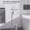 Fritstående toiletpapirholder med hylde, rustfrit stål 2