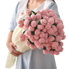 Handmade Crochet Rose Bouquet Blanket – Soft, Lightweight Knitted Throw for Valentine's, Mother's Day, Birthday & Home Decor