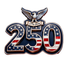 Broche commémorative du 250e anniversaire des États-Unis (1776-2026), insigne patriotique pour militaires, vétérans et collectionneurs –