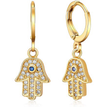 Huggie Earrings for Women 14K Gold Plated Beach Theme Drop