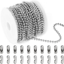 33ft Stainless Steel Chains Beaded Necklace Chains Crafts Metal Small Chains for Jewelry Making