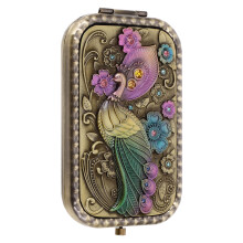 Miroir pliant vintage européen en métal 3,5 pouces