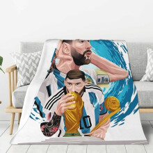 Couverture de football Soccer Player10# Douce, confortable, moelleuse et chaude, couverture de lit légère pour quatre saisons 01 (25) 60"X50"