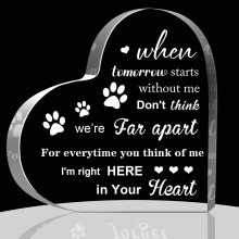 Pet Loss Gifts Sympathy Gifts for Loss of Dog Pet Remembrance Gift Memorial Bereavement Gifts Acrylic Heart Condolence Gifts for Loss of Dog