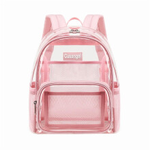 Backpack Stadium Approved 12612,TPU Transparent Backpacks Plastic See Through Bag, Clear Bag for Concert Sport Event Work School Festival(pink)