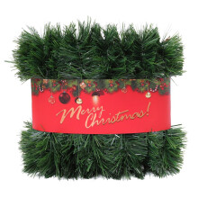 Green Christmas Tinsel Garland, 50ft, Thick Metallic Holiday Decor for Indoor/Outdoor Use – Tree, Mantel, Stairs, Parties