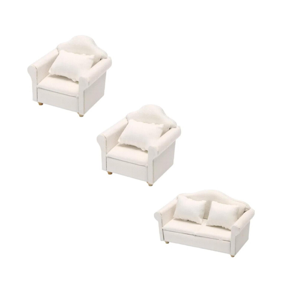 Dollhouse Sofa Smooth Edges Miniature Living Room Furniture-image-OPC-PW99KSC-NEW