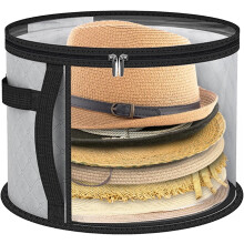 Oversized Foldable Hat Box, Gray