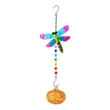 Künstlerischer Kolibri-Futterspender mit Windspiel-Design, wunderschöne Farben für Garten oder Terrasse, einfach aufzuhängen