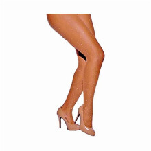 Women's shimmer tights with rhinestone details sheer