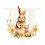 Easter2D Acrylic26Gram Κρεμαστό στολίδι με ακρυλικό λαγουδάκι, στεφάνι σπιτιού, διακόσμηση 1