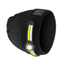 Oplaadbare gebreide LED-muts met 4 lichtstanden