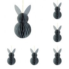 10er-Set Osterhasen-Tischdekoration, 3D-Wabenkugel-Ornament für Frühlingsfeste, zum Aufhängen am Baum, 20 cm (8 Zoll), passend zur Osterdekoration